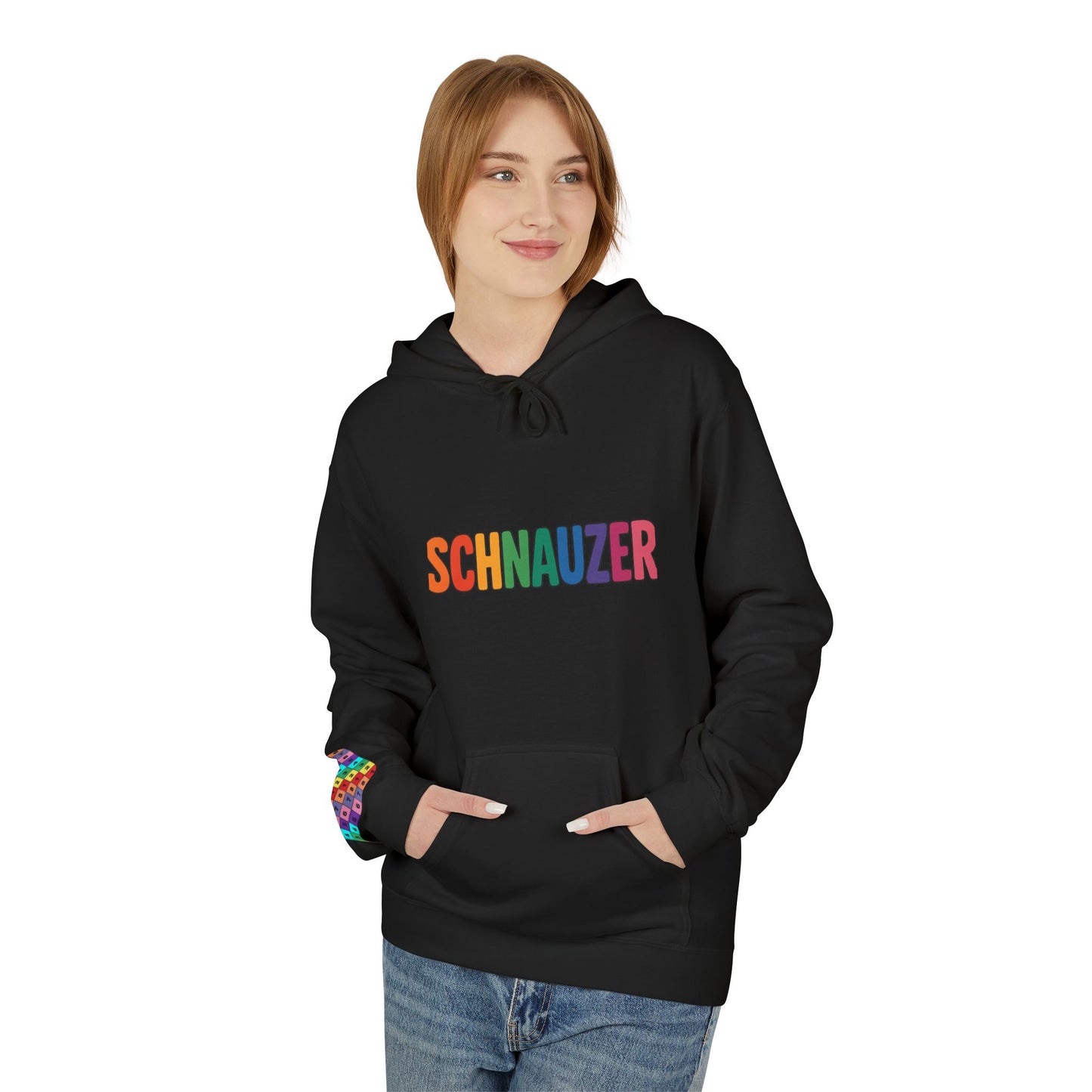 Colorful Schnauzer Hoodie | Unisex Fleece Pullover for Dog Lovers, Pet Gifts, Cozy Wear, Animal Apparel, Birthday Gift, Dog Mom Gift