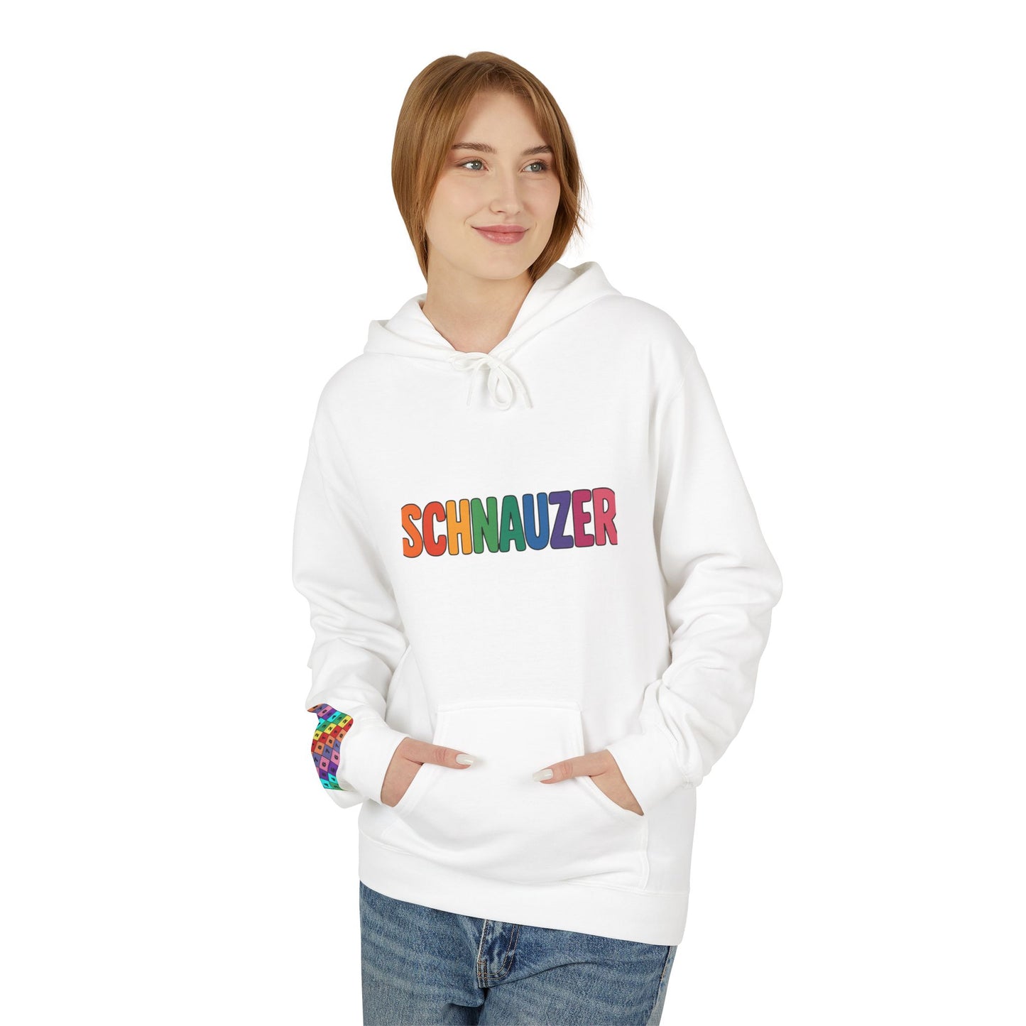 Colorful Schnauzer Hoodie | Unisex Fleece Pullover for Dog Lovers, Pet Gifts, Cozy Wear, Animal Apparel, Birthday Gift, Dog Mom Gift