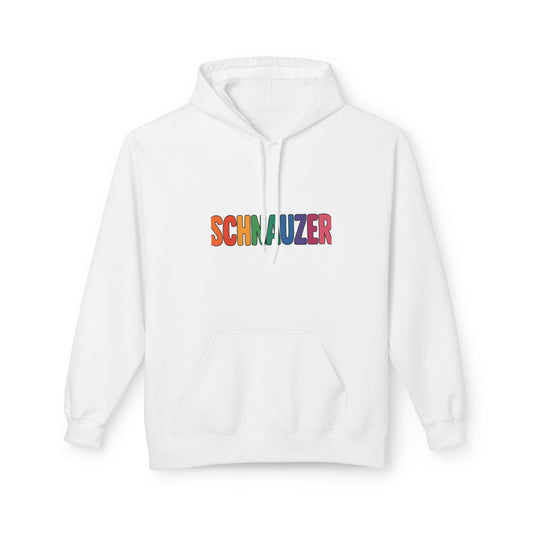 Colorful Schnauzer Hoodie | Unisex Fleece Pullover for Dog Lovers, Pet Gifts, Cozy Wear, Animal Apparel, Birthday Gift, Dog Mom Gift