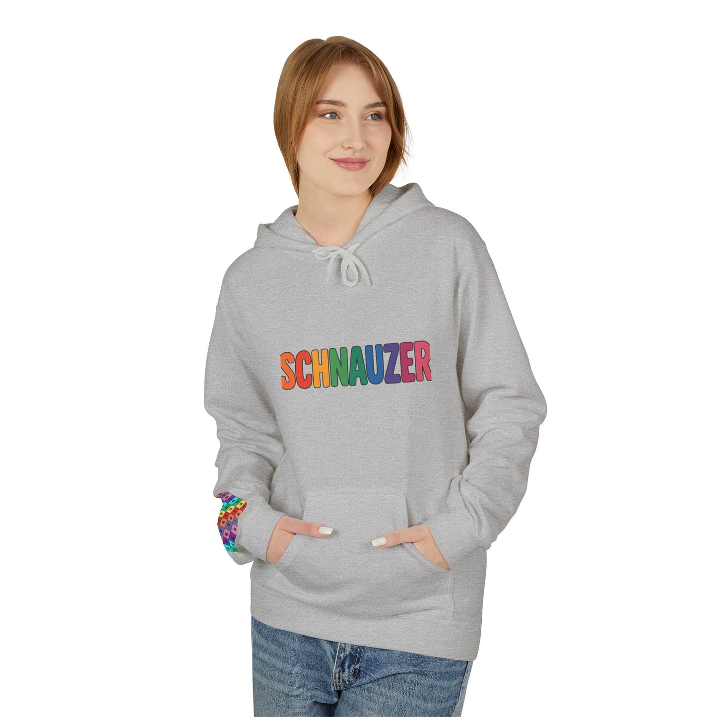 Colorful Schnauzer Hoodie | Unisex Fleece Pullover for Dog Lovers, Pet Gifts, Cozy Wear, Animal Apparel, Birthday Gift, Dog Mom Gift