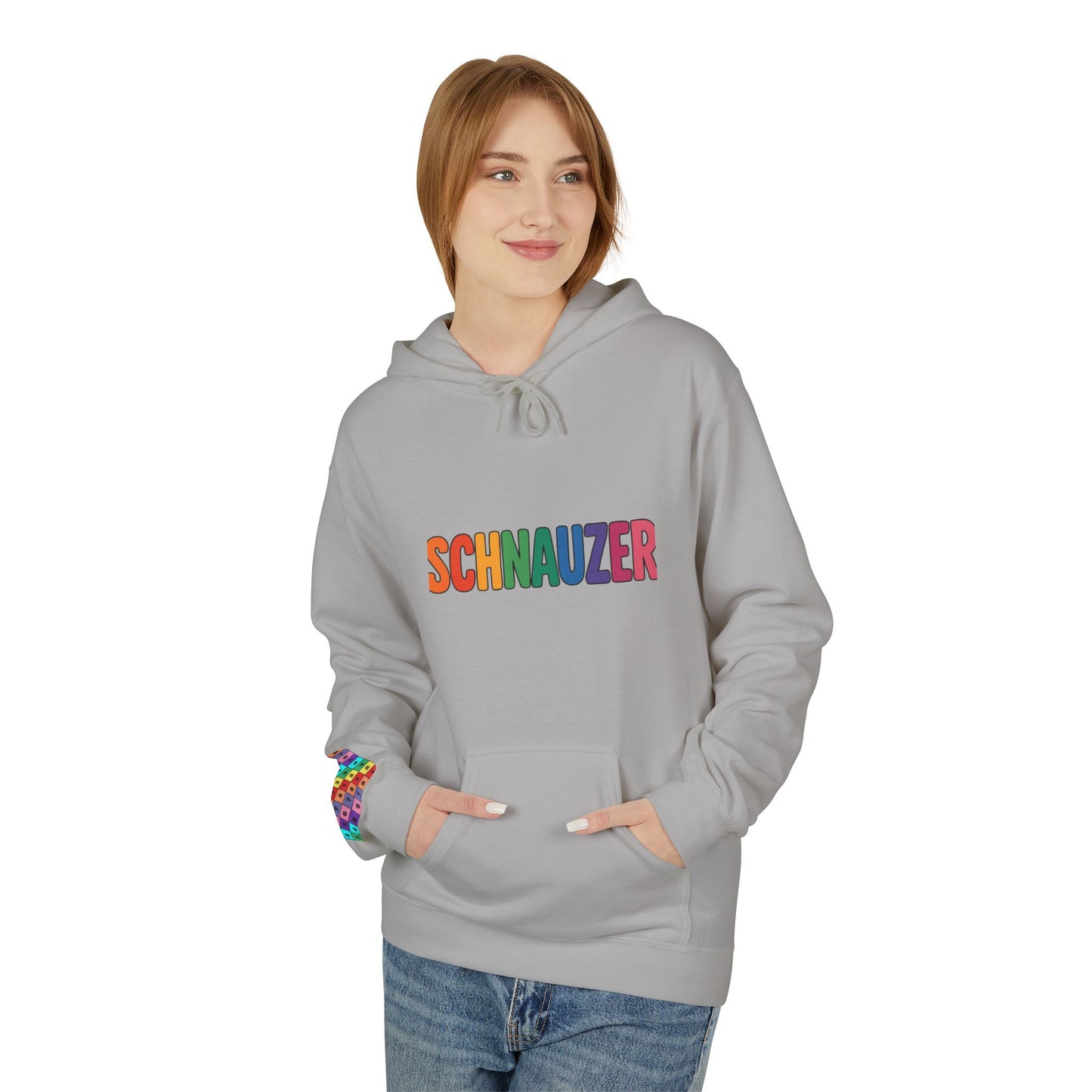 Colorful Schnauzer Hoodie | Unisex Fleece Pullover for Dog Lovers, Pet Gifts, Cozy Wear, Animal Apparel, Birthday Gift, Dog Mom Gift